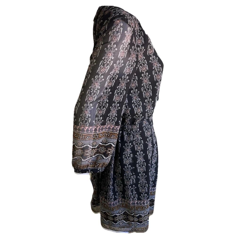 Madewell Floral Lace Up Mini Dress Womens Size 8 NWT Boho Peasant Cottagecore - Picture 3 of 14